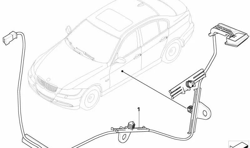 Iluminación de la manilla de la puerta izquierda para BMW Serie 3 E92, E93 (OEM 63317163511). Original BMW.