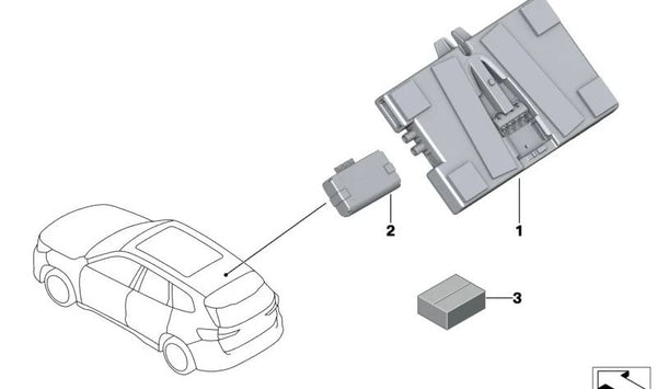 Tira autoadhesiva de fieltro OEM 52202697913 para BMW Serie 5 G30/G31, Serie 6 G32, Serie 7 G11/G12, Serie 8 G14/G15/G16. Original BMW.