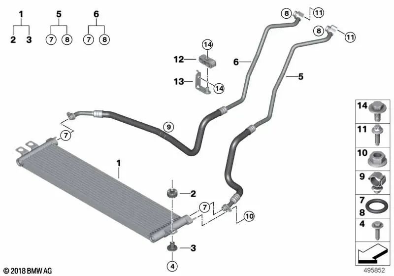 Tuelle para BMW Serie 3 E90, E92, E93, Serie 5 F07, F10, F11, F18, Serie 6 F06, F12, F13, Serie 7 E65, F01, F02, X3 F25, F97, X4 F26, X5 E70, F15, X6 E71, F16, Z4 E85 (OEM 17212246033). Original BMW