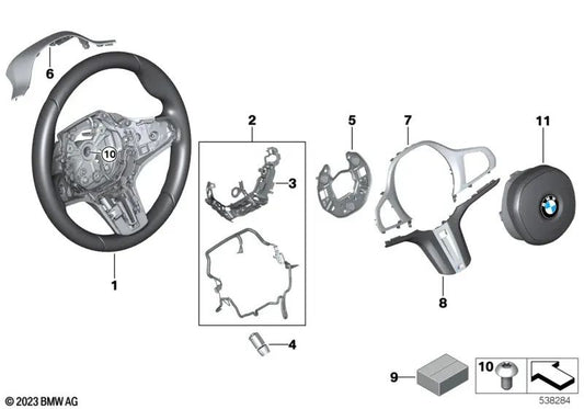 Cable de conexión del volante para BMW Serie 3 G20, G21, G28, Serie 4 G22 (OEM 32308747365). Original BMW.