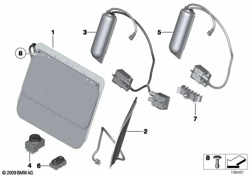 Bomba de lordosis para BMW F25, F26 (OEM 52107392152). Original BMW