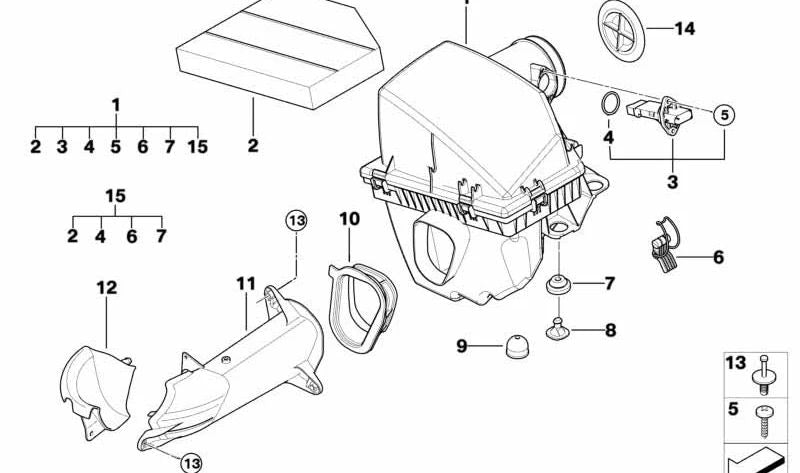 Sleeve de connexion OEM 13717514871 pour BMW Z4 (E85, E86). BMW d'origine.