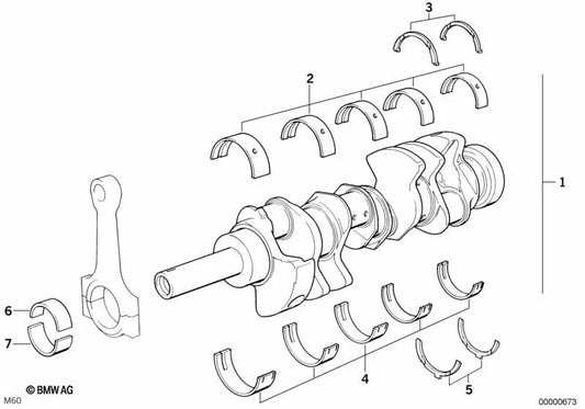 Disco de guía inferior para BMW Serie 5 E34, E39, Serie 7 E32, E38, Serie 8 E31, X5 E53, Z8 E52 (OEM 11211702151). Original BMW.