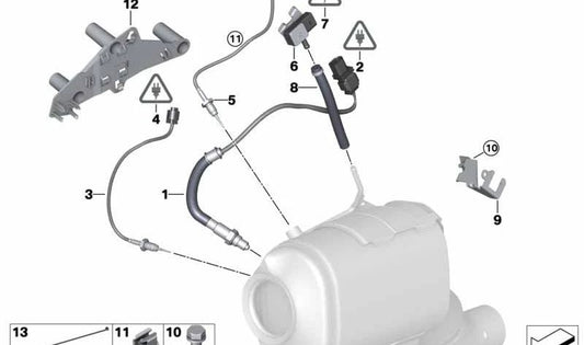 **Tubo de admisión OEM 13627801109 para BMW E90, E91, E92, E60, E61, E63, E64, E70, E71. Original BMW.**