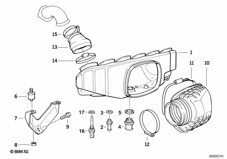 Schraubstutzen para BMW Serie 3 E36 (OEM 11611401101). Original BMW