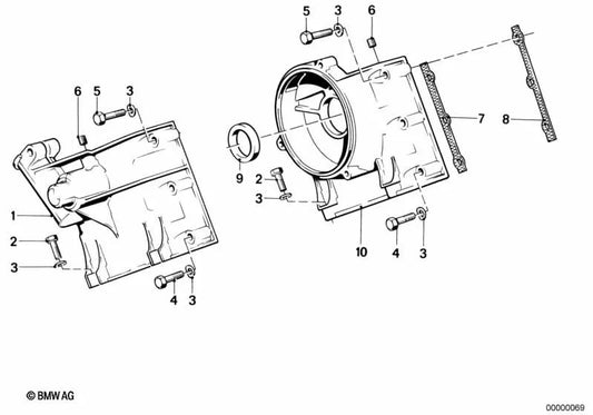 Tapa de extremo para BMW Serie 5 E12, E28 Serie 6 E24 Serie 7 E23 (OEM 11141278705). Original BMW