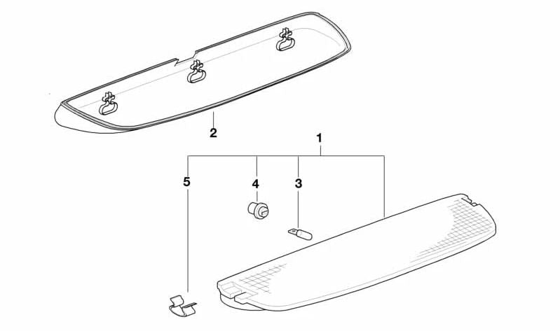 Casquillo de lámpara de luz trasera para BMW E36 (OEM 63218353555). Original BMW