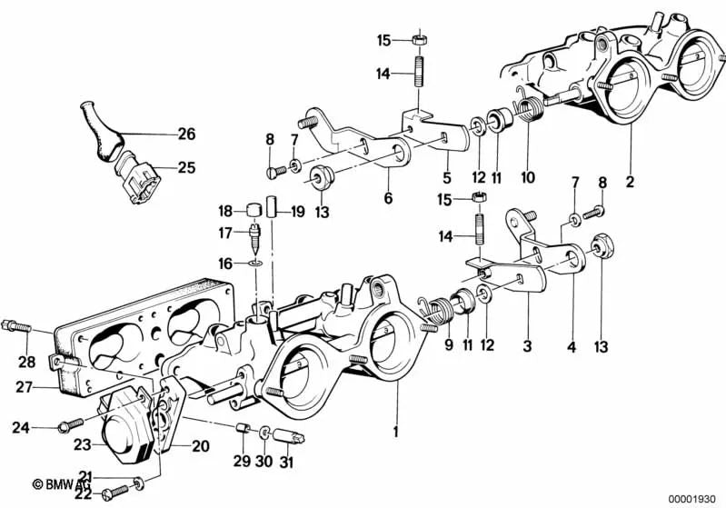 Junta de goma para BMW Serie 3 E30 (OEM 13541318319). Original BMW