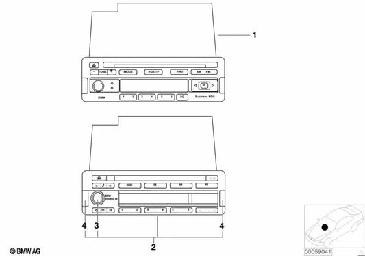 BMW Cover 3 E36 Series, 5 E34 Series, 7 E32 Series, 8 E31 Series (OEM 65126907824). BMW d'origine.