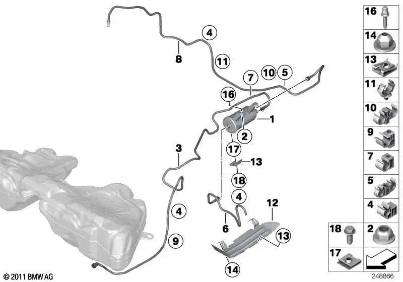 Soporte de cables para BMW E60, E61, E63, E64, F06N, F12, F13 (OEM 34336760714). Original BMW