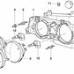 Inserto de luces largas izquierdo para BMW E34, E32 (OEM 63128350137). Original BMW.