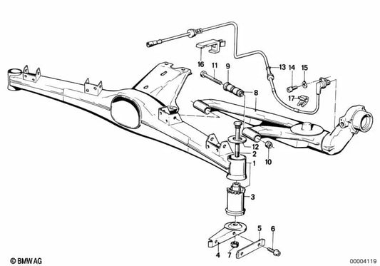 Soporte de Eje Trasero para BMW Serie 3 E30 (OEM 33311135456). Original BMW