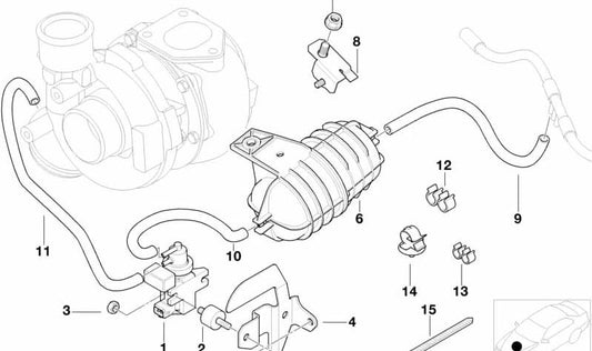 Espaçador OEM 61131379882 para BMW (Modelos compatíveis: E81, E82, E87, E88, F20, F21, F22, F23, F87, E90, E91, E92, E93, F30, F31, F34, F80, F32, F33, F36, F82, F83, E53, E89). BMW originais.