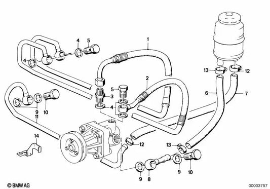 Acoplador roscado para BMW E30, E12, E28, E34, E24 (OEM 07119964530). Original BMW.