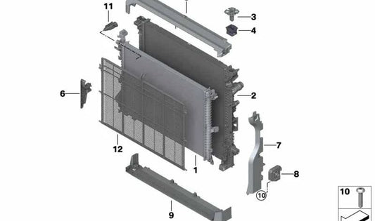 Steinschlagschutzgitter für BMW X5 F95, G05, X6 F96, G06, X7 G07, XM G09 (OEM 17119424428). Original BMW.