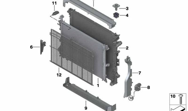 Cubierta izquierda para BMW F95, G05, F96, G06, G07 (OEM 17118697889). Original BMW