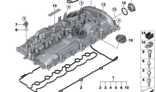 Flanschschraube für BMW 1er F40, F52, 2er F44, F46, G42, 3er G20, G21, G28, 4er G22, G23, G26, 5er G30, G31, G38, 6er G32, 7er G11, Serie 8 G14, G15, G16, X1 F48, X2 F39, X3 G01, G08, X4 G02, X5 G05, X6 G06,