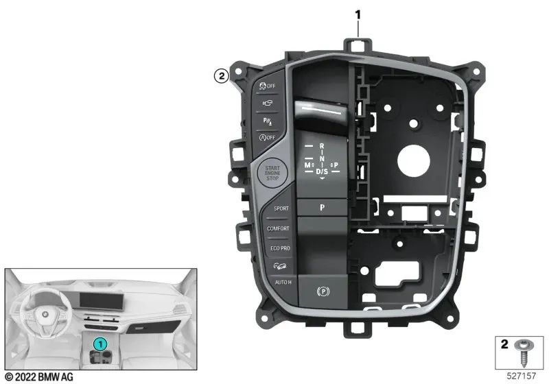 Central Console Control Center für BMW G05N, G06N, G07N (OEM 61315A9CB32). Original BMW