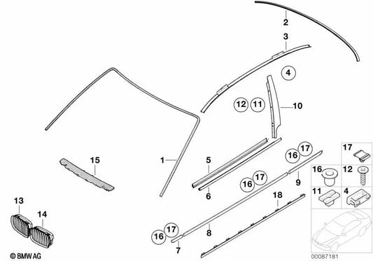 Cubreventanas Trasero para BMW E46 compact. Original BMW.