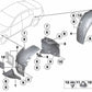 Cubierta inferior izquierda para BMW F01, F02, F02N (OEM 51757980137). Original BMW.