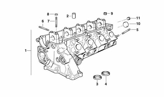 Culata para BMW Serie 3 E36 (OEM 11122247069). Original BMW