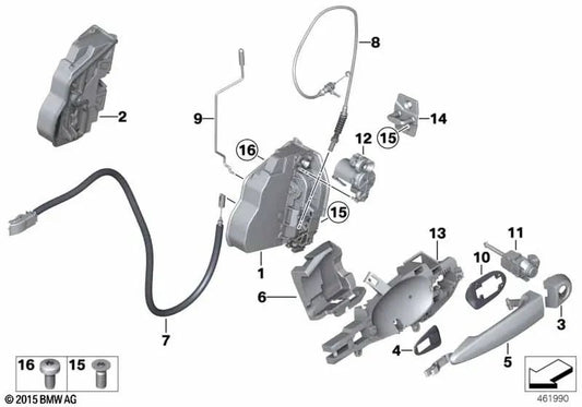 Right adapter for BMW F25, F26, E71 (OEM 51217184908). Original BMW