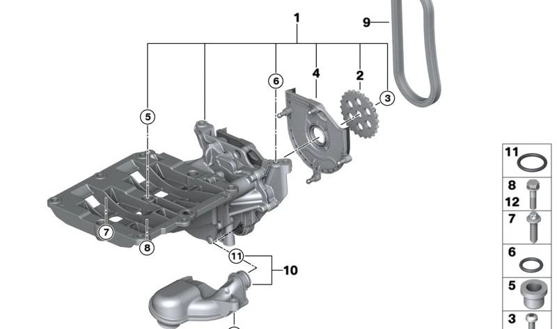 Ansaugrohr mit Dichtung für BMW E81, E82, E87, E88, E90, E91, E92, E93, E84 (OEM 11417798018). Original BMW