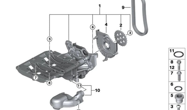 Tubo de admisión con junta para BMW E81, E82, E87, E88, E90, E91, E92, E93, E84 (OEM 11417798018). Original BMW