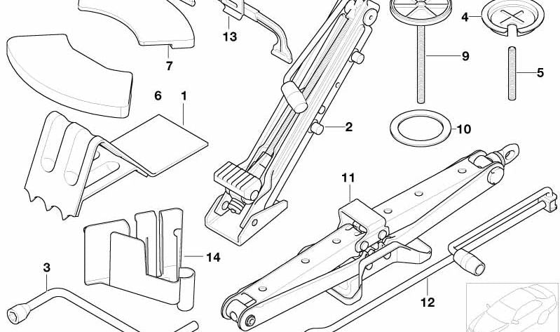 Tornillo de fijación rueda de repuesto para BMW E53 (OEM 71156750687). Original BMW