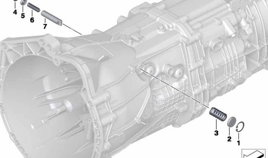 Mola de pressão para BMW Série 3 F30, F31, F34, Série 4 F32, F36, X3 F25, G01 (OEM 23108609464). BMW original