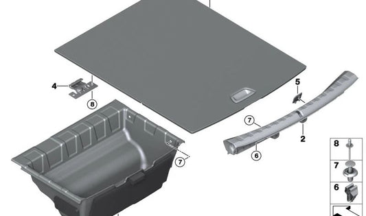 LOBE TRAY OEM 51477951239 Livre pour BMW G26. BMW d'origine.