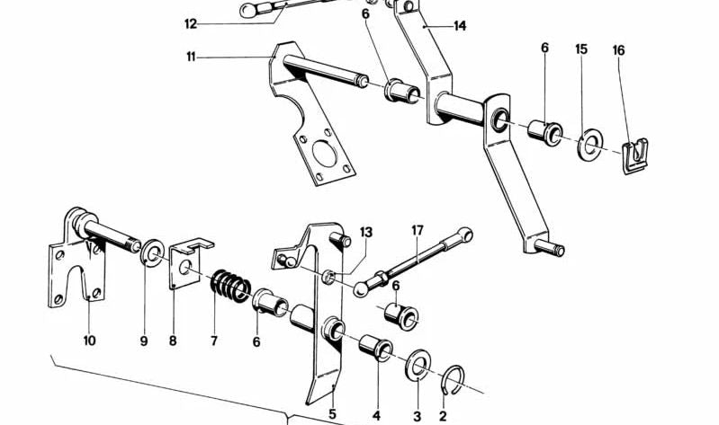 Barra di connessione OEM 35411113788 per BMW E12. BMW originale.