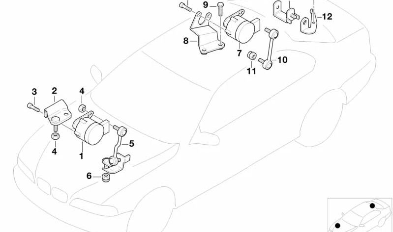 Suspensão frontal Kneea OEM 37146766778 para BMW E46, E85, E86. BMW original.