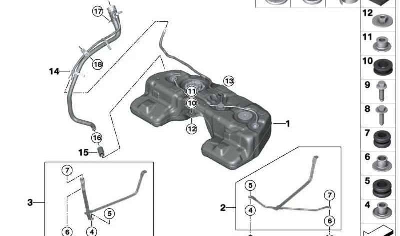 Correa de Tensión para BMW X5 F95, G05, G18, X6 F96, G06 (OEM 16117468278). Original BMW