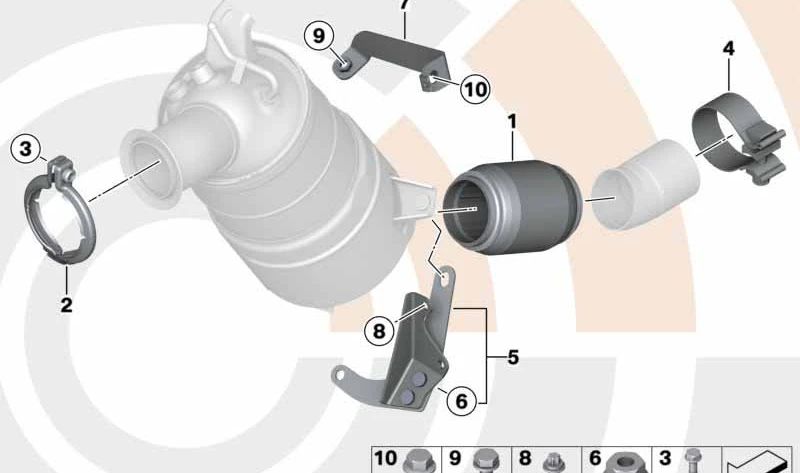 Stange für BMW 1er E81, E82, E87N, E88 3er E90, E90N, E91, E91N, E92, E92N, X1 E84 (OEM 18207800708). Original BMW