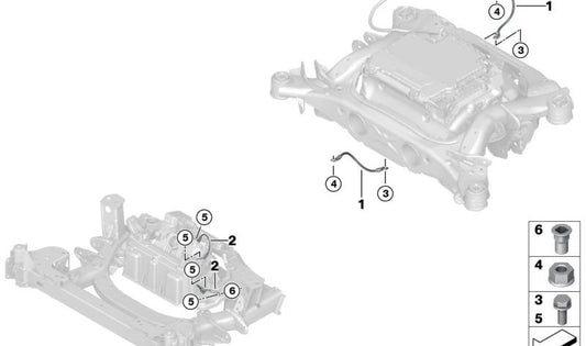 Cable de masa OEM 61295A0FAE3 para BMW Serie 4 G26 Gran Coupé (Fabricación original BMW)