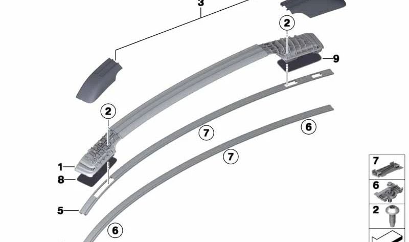 Tapas d'embelliage OEM 51137237158 pour BMW E71, E72. BMW d'origine.