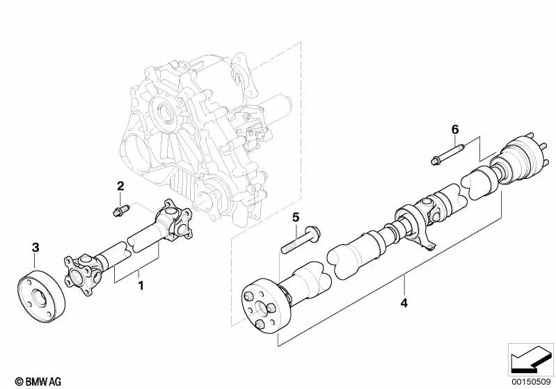 Eje de transmisión delantero para BMW E83, E83N (OEM 26207526677). Original BMW