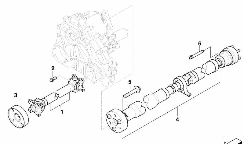 Eje de transmisión delantero para BMW Serie 3 E46, X3 E83, E83N (OEM 26207525969). Original BMW