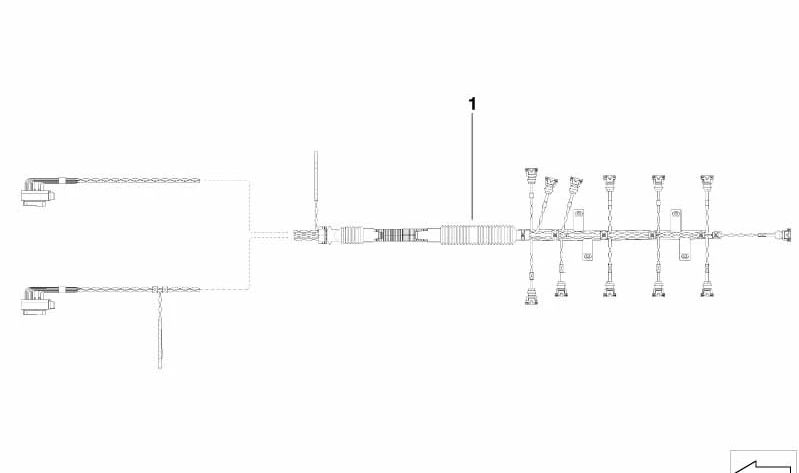 Cableado para inyectores OEM 12517575630 para BMW Serie 7 {E65, E66}. Original BMW.