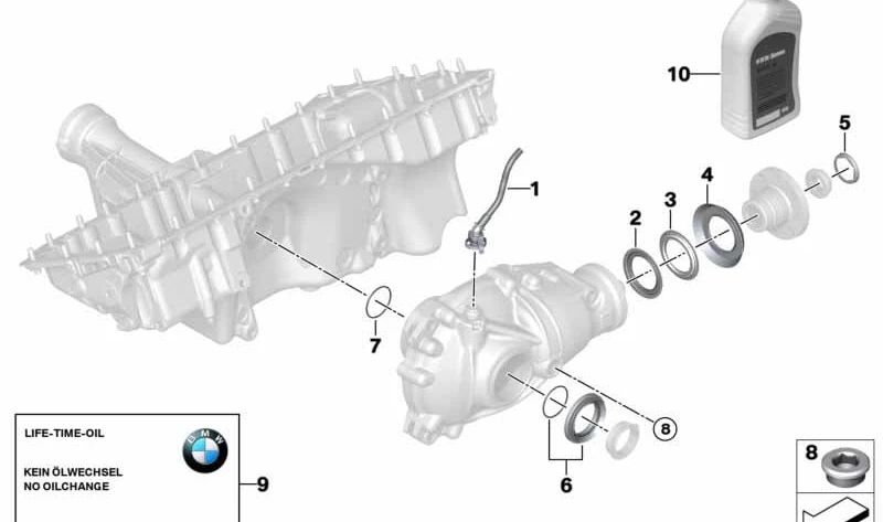 Tubo de ventilación para BMW X5 E70, F15, F85, X6 E71, F16, F86 (OEM 31507625115). Original BMW