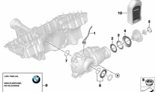 Entlüftungsrohr für BMW X5 E70, F15, F85, X6 E71, F16, F86 (OEM 31507625115). Original BMW