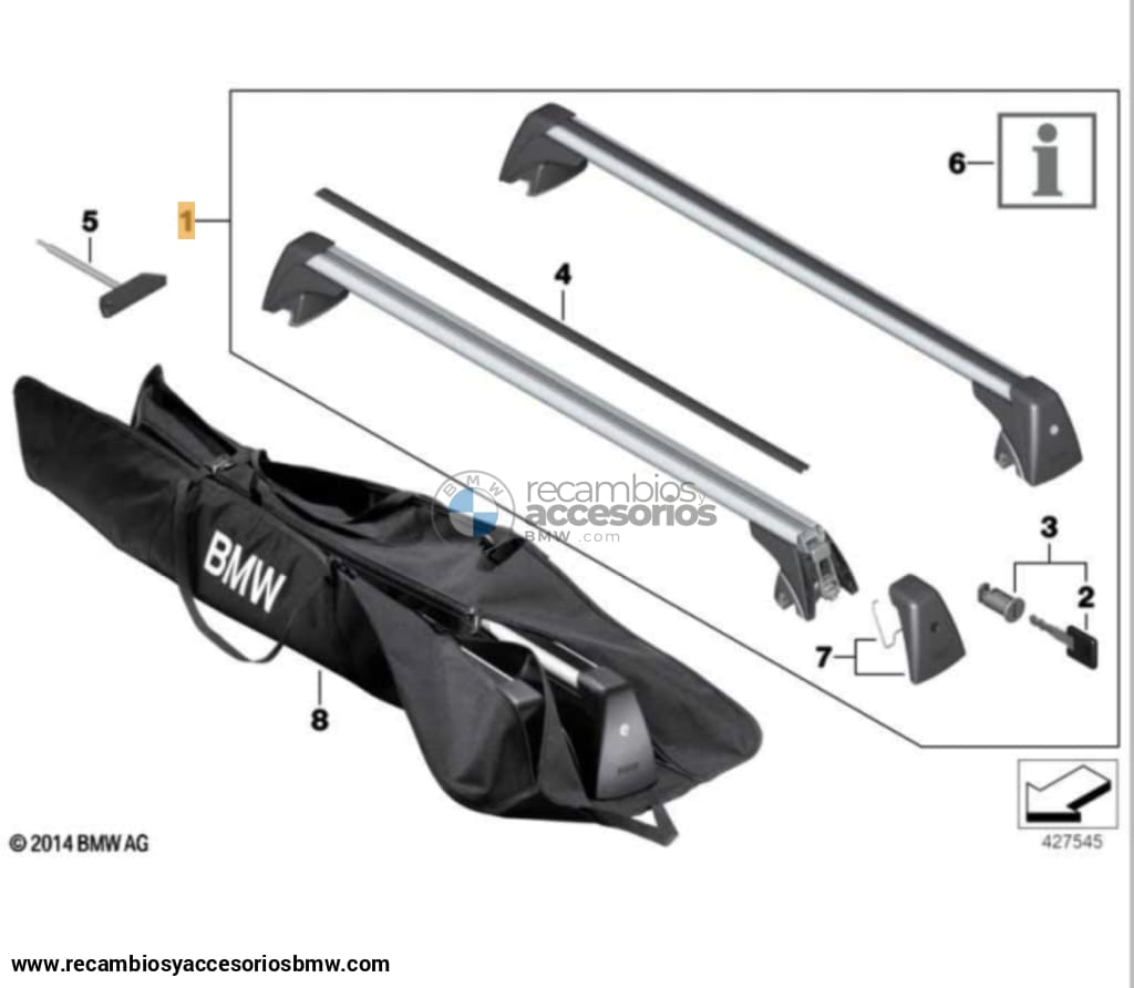 Baca/baranda Portadora Para Bmw F11 Y G31. Original Recambios