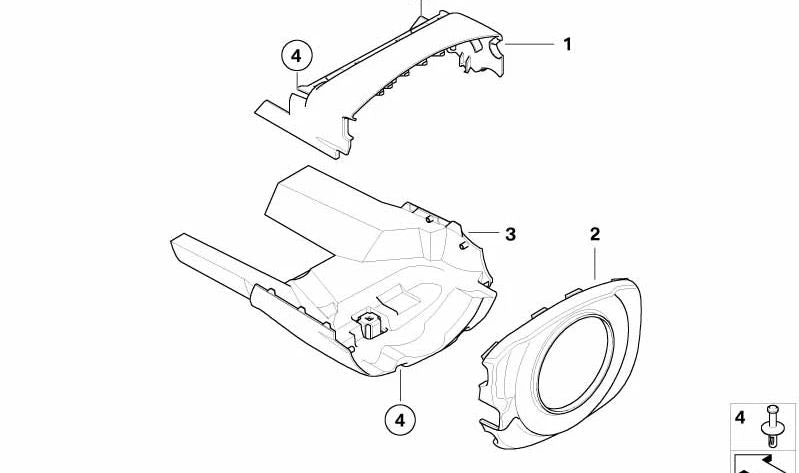 Carcasa Superior para BMW Serie 6 E64, E64N (OEM 61316945914). Original BMW