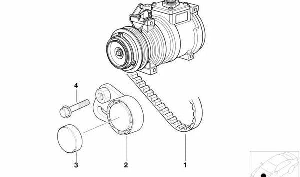 Tensor de correa (OEM 64552245584) para BMW E36, E39, E38. Original BMW.