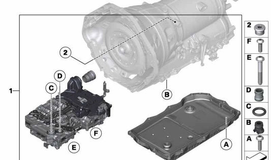 OEM 24345A13186 Kit de reparo mecatrônico para BMW F10, F11, F18, F01, F02, F25. BMW original.