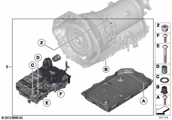 Kit de reparación para BMW Serie 5 F10, F11, F18, F01N, F02N, X3 F25 (OEM 24345A13187). Original BMW