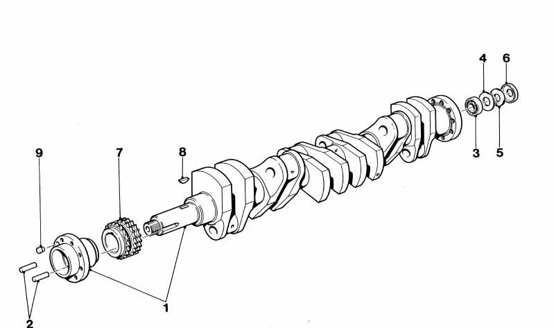 Chaveta de ajuste (Scheibenfeder) OEM 07119951461 para BMW E30, E34, E36, E38, E39, E46, E60, E61, E63, E64, E65, E66, E70, E83, E85, E86, E87, E90, E91, E92, E93, F01, F02, F10, F20, F30. Original BMW.