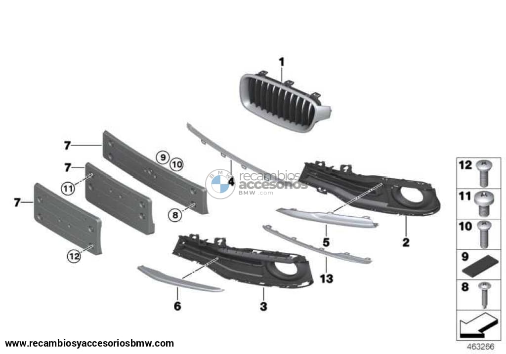 Barra Paramento Sport Para Bmw F30 F31 . Original Recambios