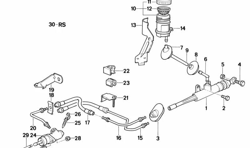 Halteblech para BMW Serie 5 E34, Serie 7 E32, Serie 8 E31 (OEM 21521159394). Original BMW